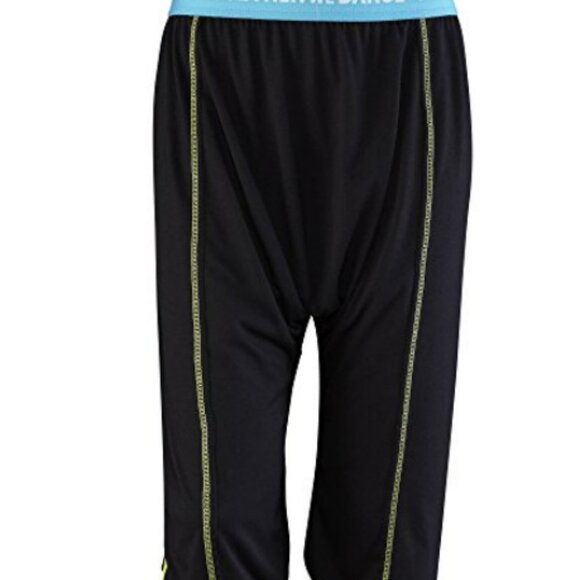 Zumba black and blue harem capri pants - medium - Picture 3 of 4